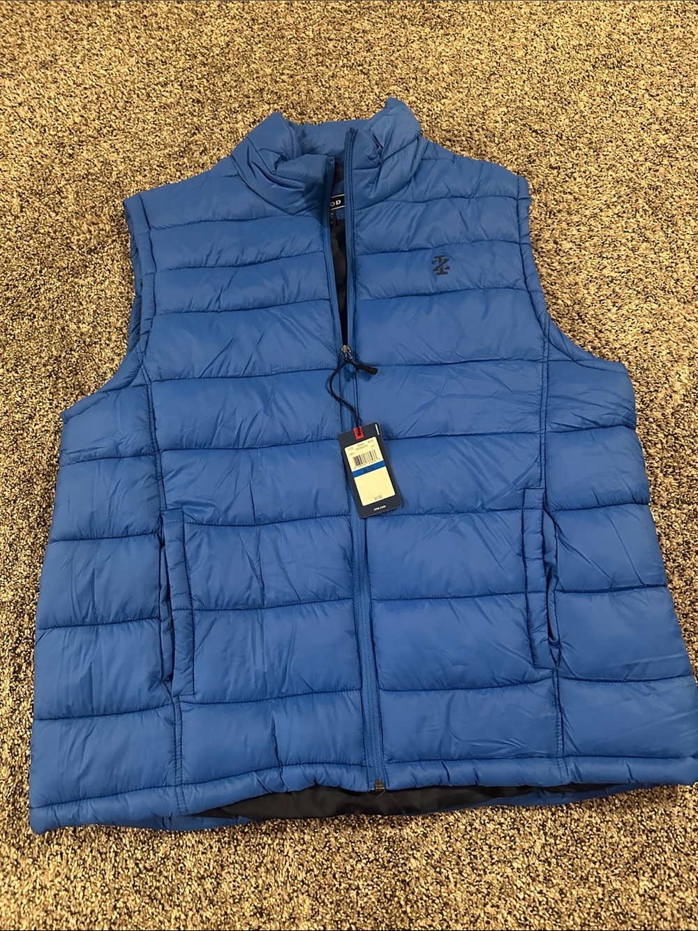 Izod Men's Royal Blue Quilted Puffer Vest